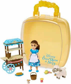 Disney Store Official Princess Belle Beauty and The Beast 5 Inch Doll Playset, Girl Toys, 4 Year Old Girl Birthday Gifts
