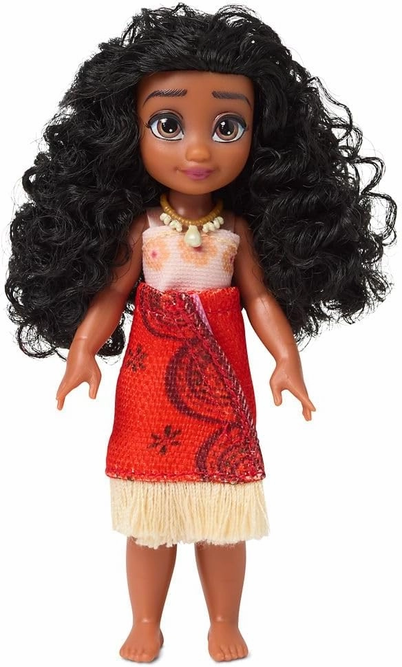 Disney Store Official Princess Moana Once Upon a Story Mini Doll Playset, 5 Inch Princess Dolls, Girl Toys, Princess Toys for Girls, 4 Year Old Girl Birthday Gifts