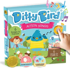 Ditty Bird Musical Books for Toddlers | Fun Children's Nursery Rhyme Book | I’m a Little Teapot Book with Sound | Interactive Toddler Books For 1 Year Old to 3 Year Olds | Sturdy Baby Sound Books