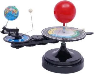 DIY Sun Earth Moon Orbit Model Kit Rotatable Model Science Project Building Kit Sun Earth Moon Orbit Planetarium Model Globe for Children, Boys and Girls, Astronomy Teaching