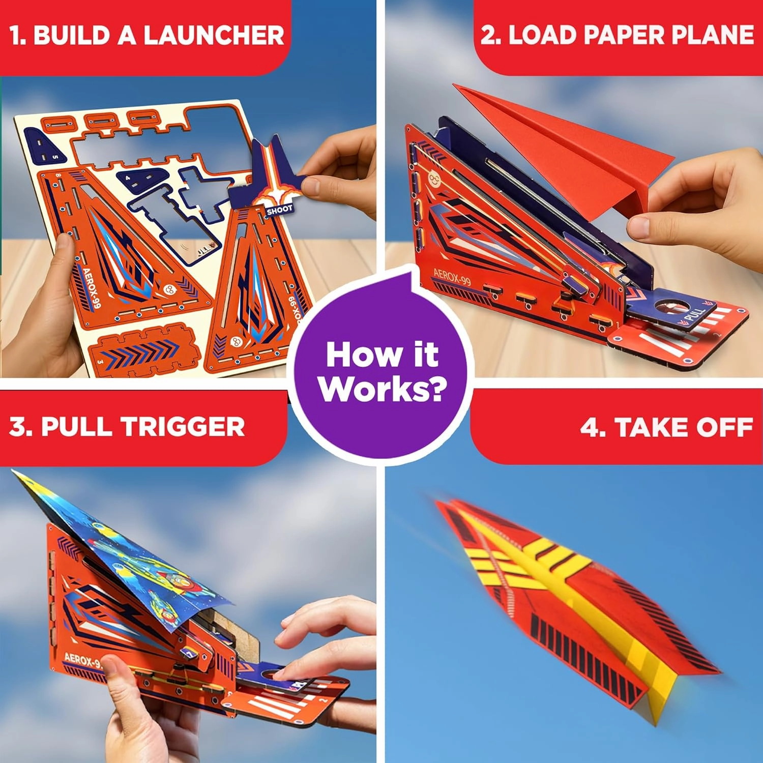 Doctor Jupiter Paper Airplane Book Kit for Kids Ages 6  | Birthday Gift Ideas for 6-7-8-9-10-11-12 Year Old Boys & Girls | Learning & Educational STEM Toy with 50 Paper Airplanes and Launcher
