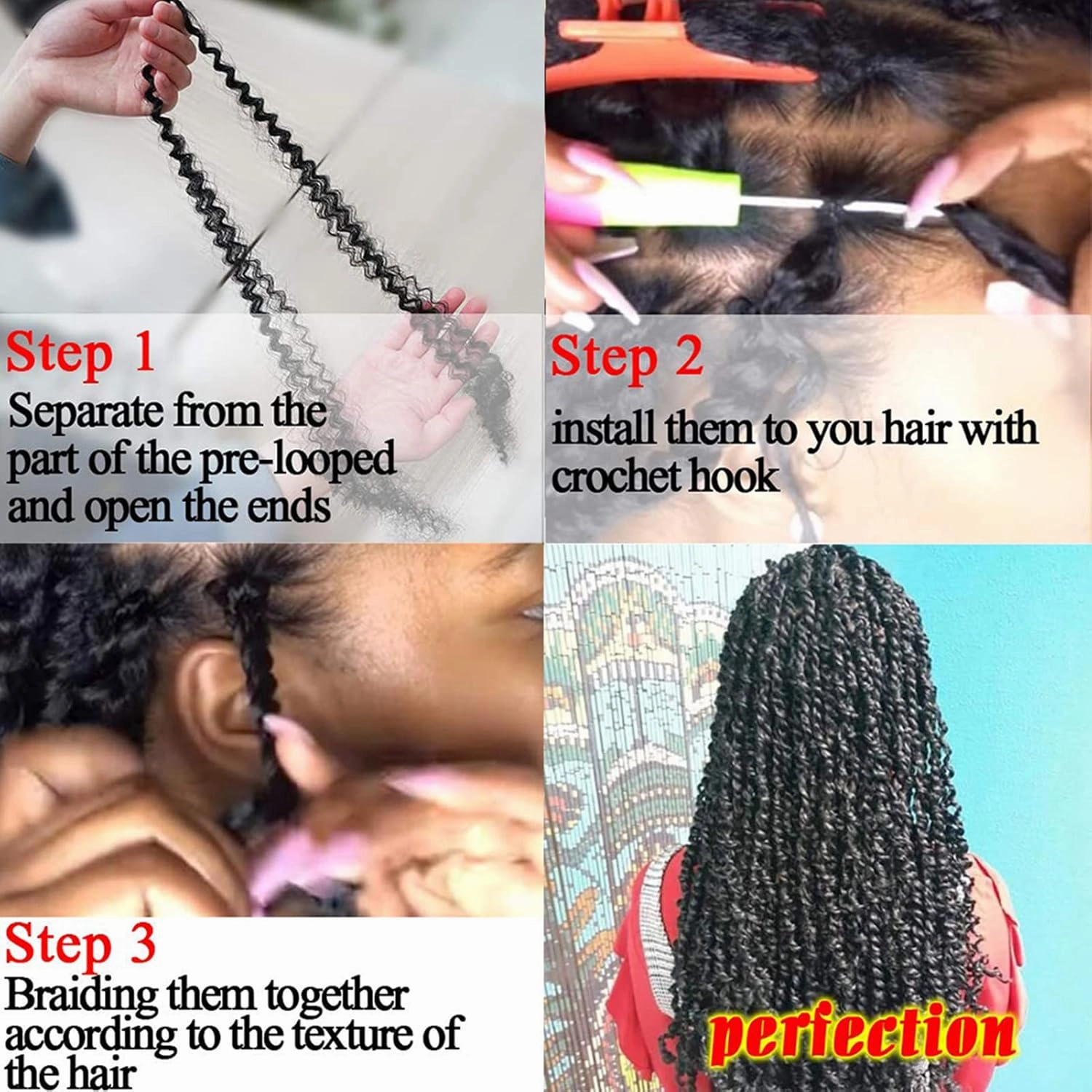 Dorsanee Ombre Honey Blonde Passion Twist Hair 18 Inch 7 Packs Water Wave Crochet Hair Long Bohemian Curly Braiding Hair for Butterfly Locs, Faux Locs, Boho Style Spring Twist Crochet Braids (T27#)