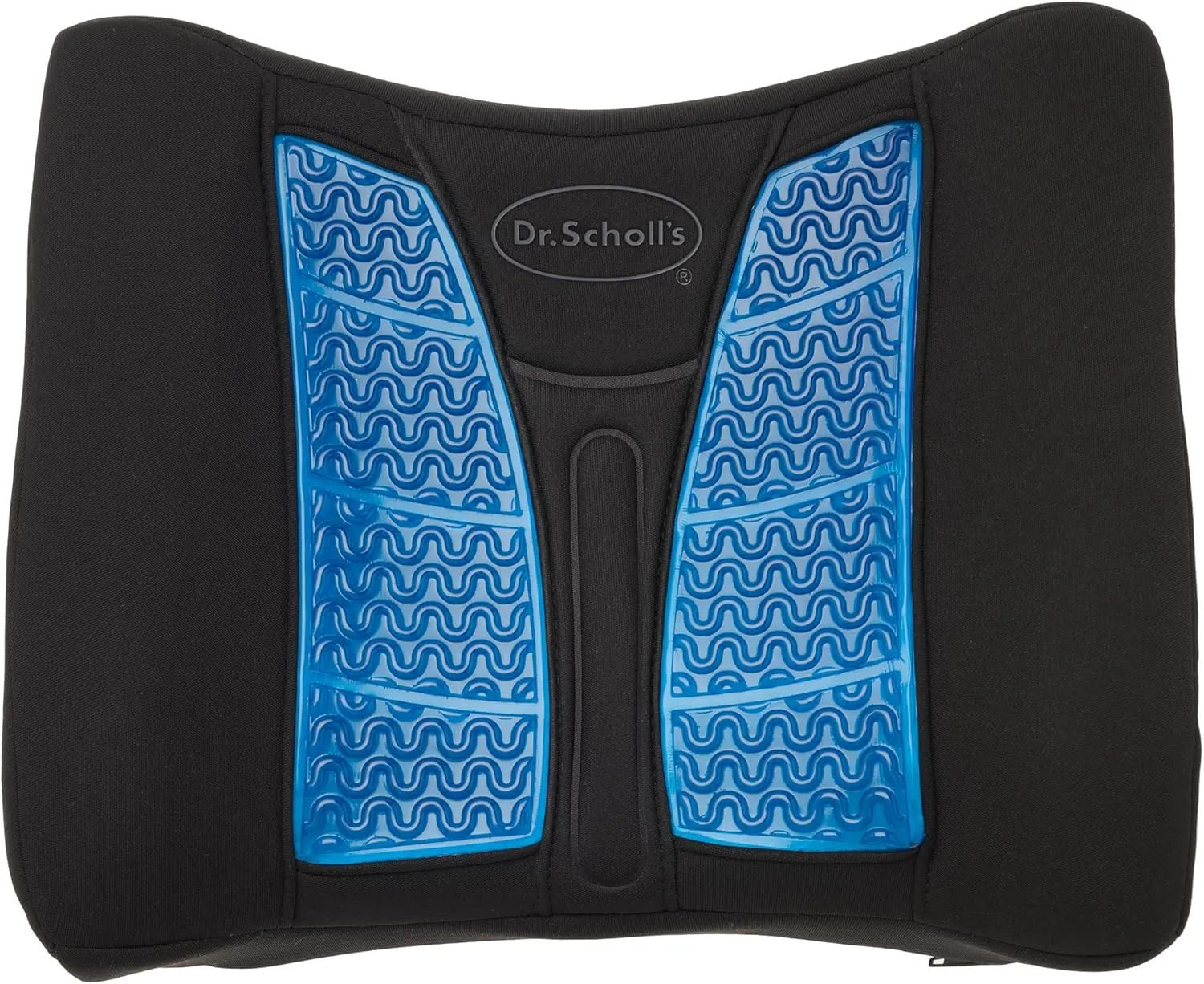 Dr. Scholl's Massaging Gel Lumbar Seat Cushion for Car, Truck, SUV — Black
