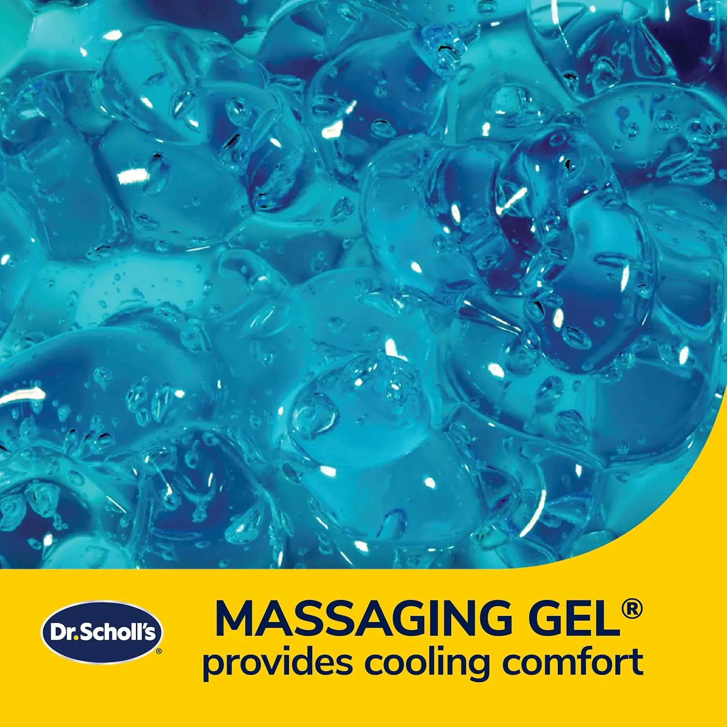 Dr. Scholl's Massaging Gel Lumbar Seat Cushion for Car, Truck, SUV — Black