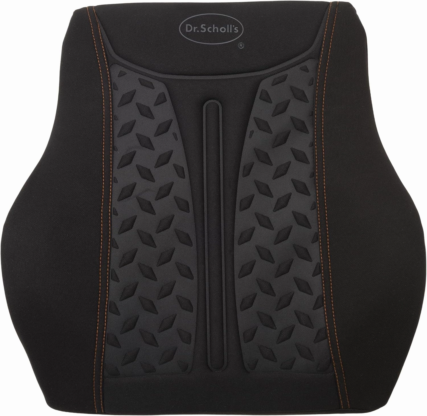 Dr. Scholl's Max Support Copper-Infused Lumbar Seat Cushion for Car, Truck, SUV — Black