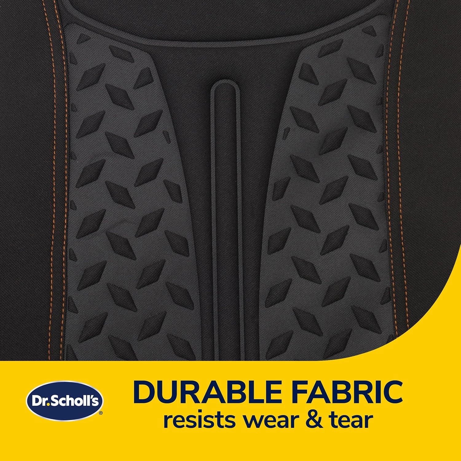 Dr. Scholl's Max Support Copper-Infused Lumbar Seat Cushion for Car, Truck, SUV — Black