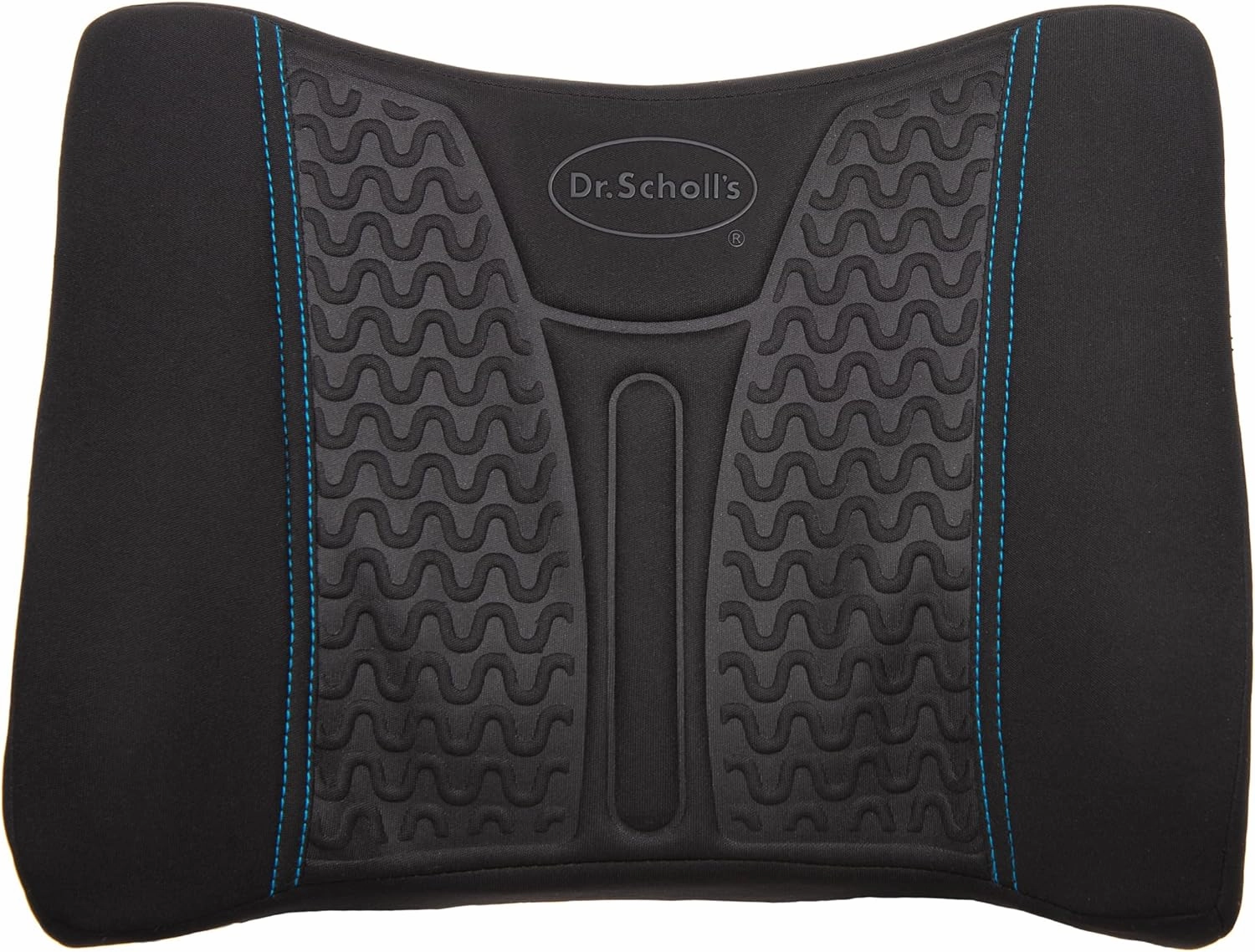 Dr. Scholl's UltraCool Gel-Infused Lumbar Seat Cushion for Car, Office, Home — Black