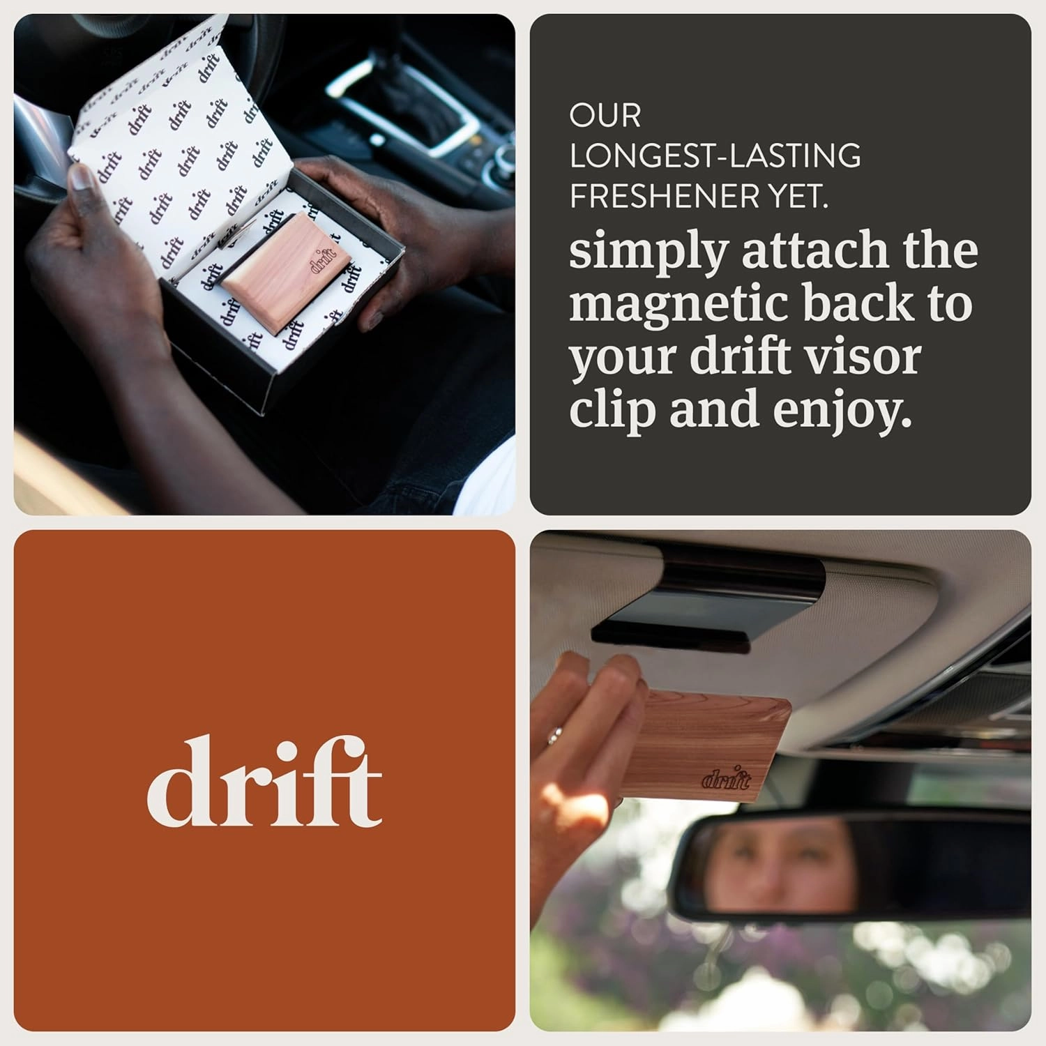 Drift Car Air Freshener - Wood Fragrance - Automotive Odor Eliminator - Long Lasting Scent - Teak Scent Refill - Pack of 3 - NO CLIP INCLUDED
