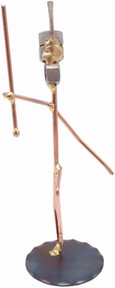 Drum Major Collectible Handmade Metal Art Figurine, Desk Accessories, Trophy, Band, Office Décor, Musical Instrument