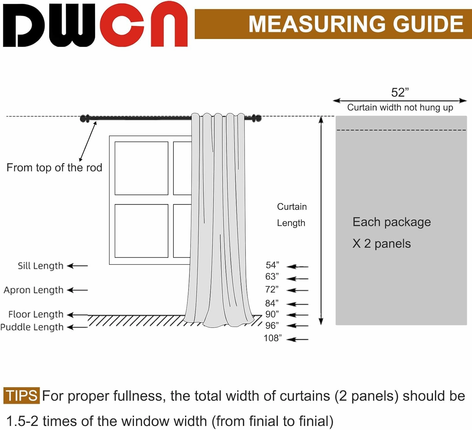 DWCN Natural Linen Sheer Curtains, 84 Inches Long Rod Pocket & Back Tab Linen Texture Semi Sheer Window Covering, Light Airy Privacy Sheer Panels for Bedroom Living Room 52" W x 84" L, Set of 2