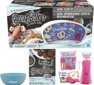 E-Z Bake Ultimate Oven with Premeir Chef 11 Pcs Set, One-Pack Refill Whoopie Pies, Mini Bowl Bundle