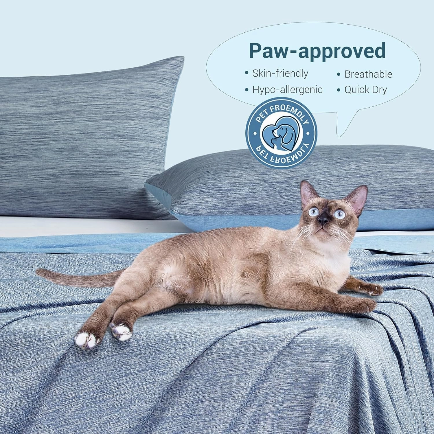Elegear Revolutionary Cooling Blanket Queen Absorbs Heat to Keep Body Cool for Night Sweats, Arc-Chill Cool 3.0 Fiber Q-Max>0.5 for Hot Sleepers, Lightweight Summer Cold Blankets for Sleeping, Blue