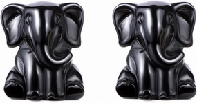 Elephant Statue Healing Crystal Hand Carved Figurine 2pcs Set, 1.2" Animal Figurine Worry Stone for Anxiety relif Home Desk Decor
