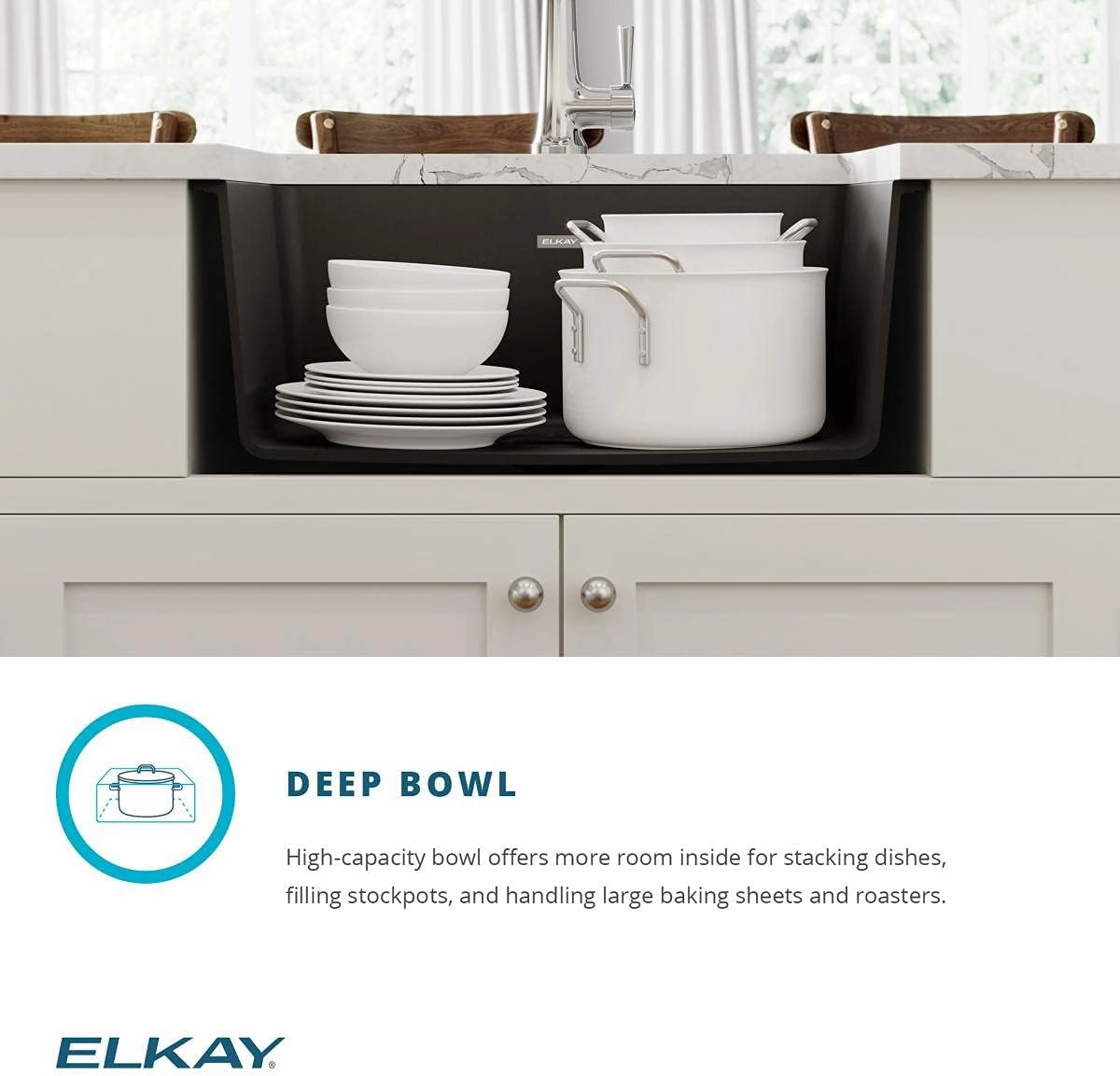 Elkay Quartz Classic ELGU2522BQ0 Single Bowl Undermount Sink, Bisque