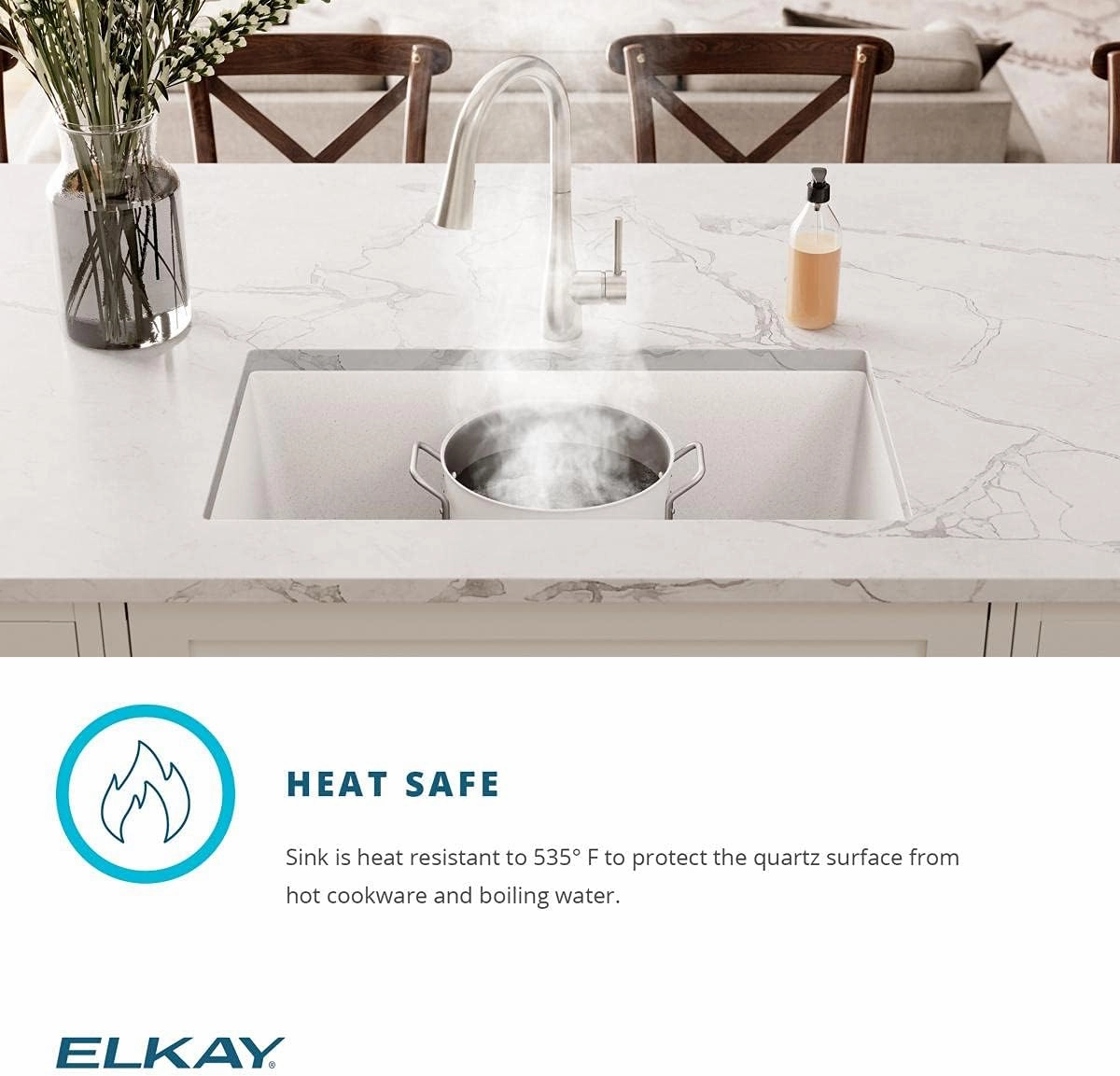 Elkay Quartz Classic ELGU2522BQ0 Single Bowl Undermount Sink, Bisque