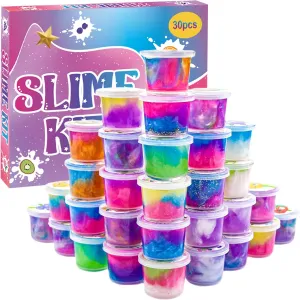 Elover Party Favors for Kids Galaxy Putty Slime Kit Tactile and Visual Experience, Stress Relief Toy,Goody Bag Toys, Christmas Stocking Stuffers for Girls Boys (Fruit Style)
