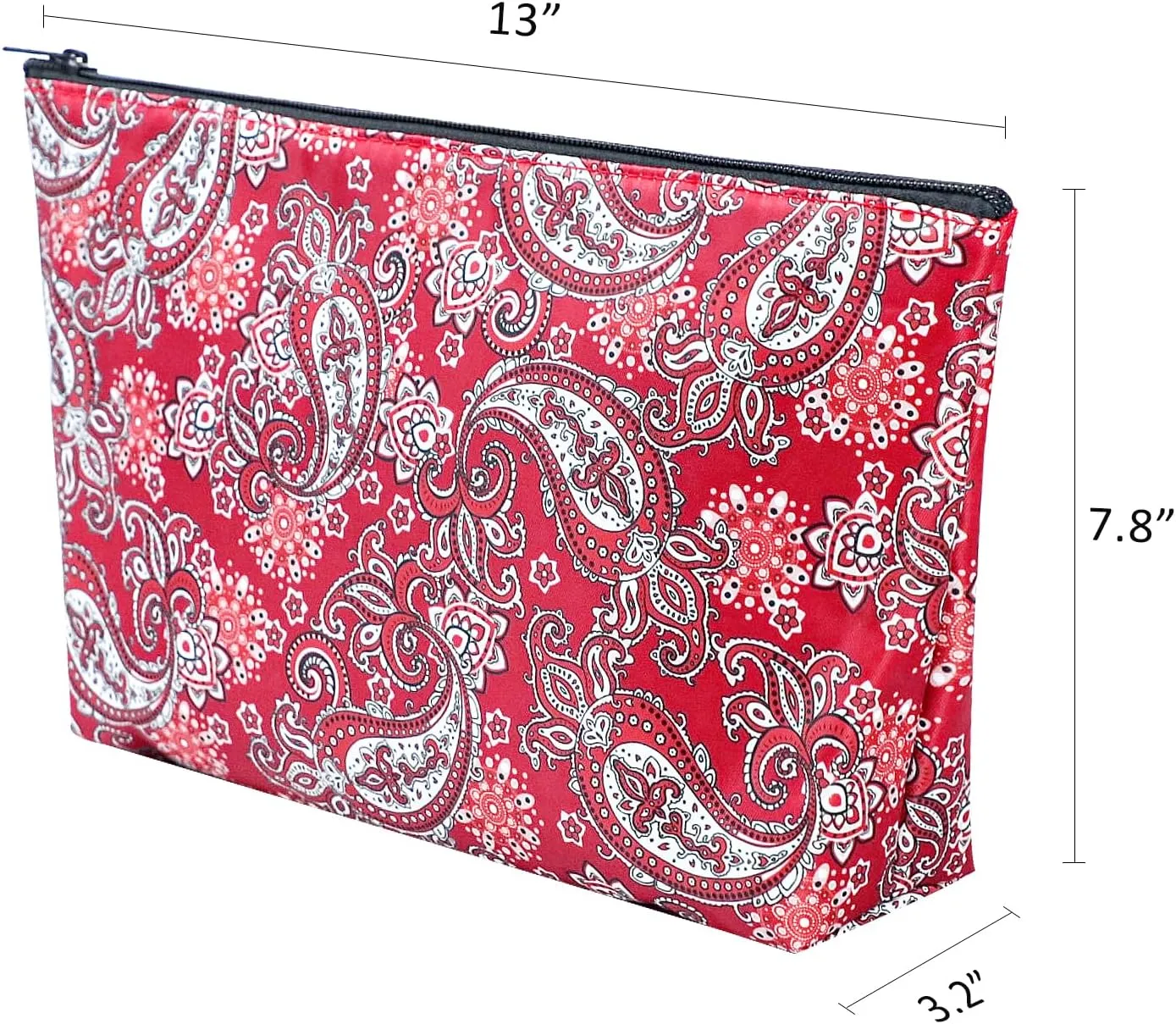 Empty Mahjong Bag,Thickened Red Printed American Mahjong Tiles Bag (Case Only)