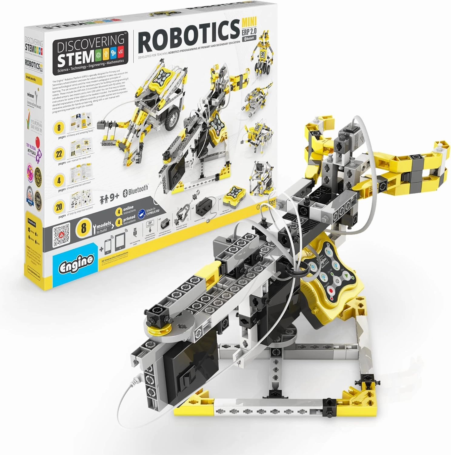 Engino STEM Toys, Build and Program Your Own Robot with Bluetooth, Mini ERP, Includes Keiro Software, Educational Toys 9 , Coding for Kids