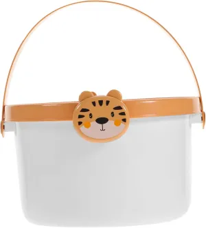 ERINGOGO Building Blocks Storage Bucket with Lid Toy Organizer for Boys and Girls Easy Carrying Simple Design for Toys Clothes Blankets for Home Spaces