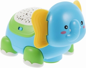 ERINGOGO Musical Crawling for Babies Elephant Electric Crawling Crawling Cartoon Plaything Cognitive Musical Crawling Sky-Blue Plastic