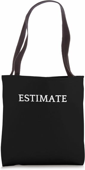 ESTIMATE English Word Apparel Tote Bag