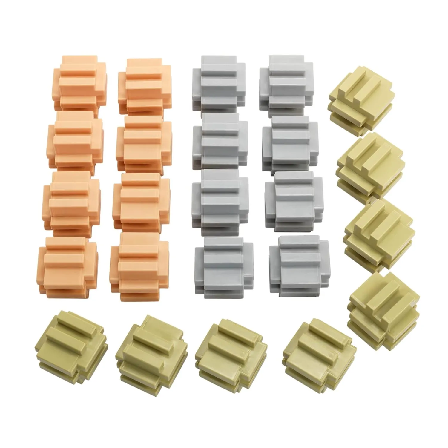 Excellerations Natural Tones Jumbo Linking Cubes - 20 Pieces