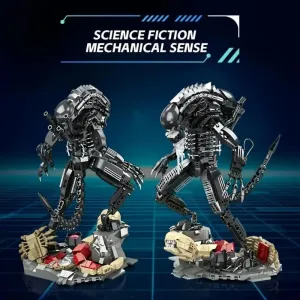 Famous Film Xenomorph Action Figure Building Blocks,Alien Figure Decoration, Ideal Action Figure for Adults(882 Pcs)