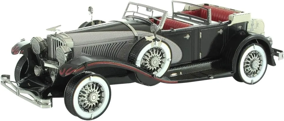 Fascinations Metal Earth Puzzle 3D Car Duesenberg Ii Sj 1934. Vehicle Metal Puzzle. Building Models for Adults Challenging Level 10.01 X 3.99 X 2.59 Cm