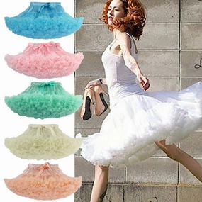 fashion Fluffy Women Pettiskirt Tutu Teenage Girl Adult Women Tutu dance wear party fluffy skirt 15 colors