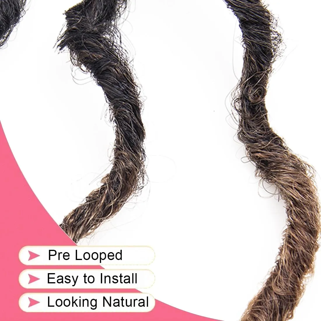 Faux Locs Crochet Hair 18 Inch Soft Locs 7Packs Boho Goddess Locs Crochet Hair with Curly Ends Pre-looped Crochet Locs for Black Women Dreadlock Synthetic Crochet Braids (0T430, 18Inch(Pack of 7))