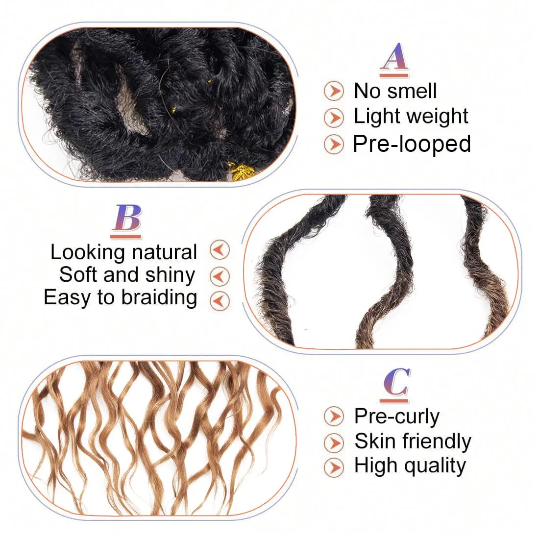 Faux Locs Crochet Hair 18 Inch Soft Locs 7Packs Boho Goddess Locs Crochet Hair with Curly Ends Pre-looped Crochet Locs for Black Women Dreadlock Synthetic Crochet Braids (0T430, 18Inch(Pack of 7))