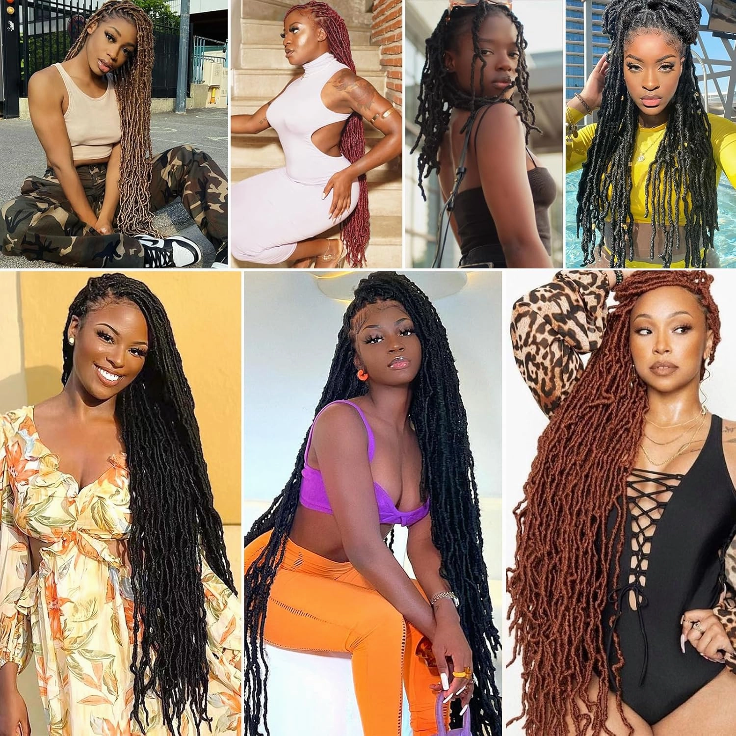 Faux Locs Crochet Hair Soft Locs 26 Inch 7 Packs Long Crochet Locs Natural Locs Crochet Hair For Women Synthetic Pre looped Crochet Braids (26 Inch (Pack of 7), 30#)