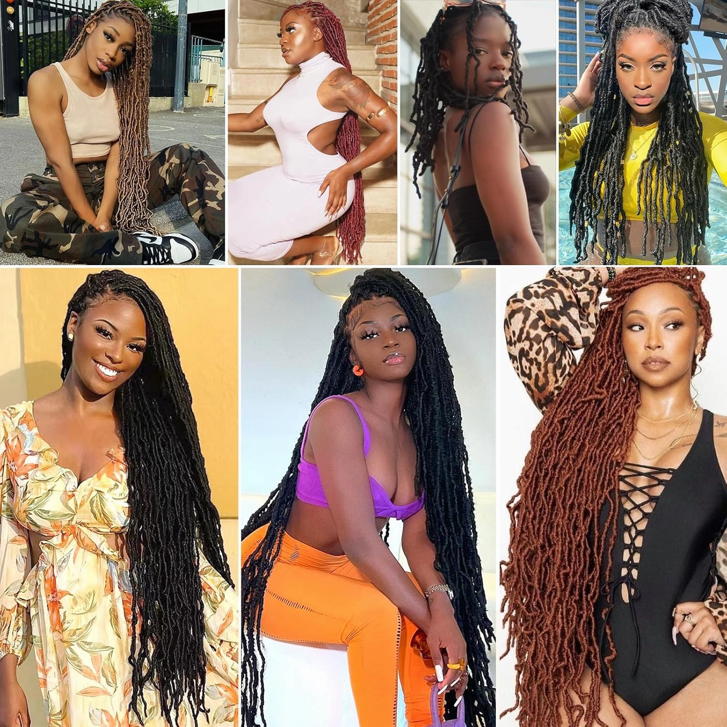 Faux Locs Crochet Hair Soft Locs 26 Inch 7 Packs Long Crochet Locs Natural Locs Crochet Hair For Women Synthetic Pre looped Crochet Braids (26 Inch (Pack of 7), 350#)