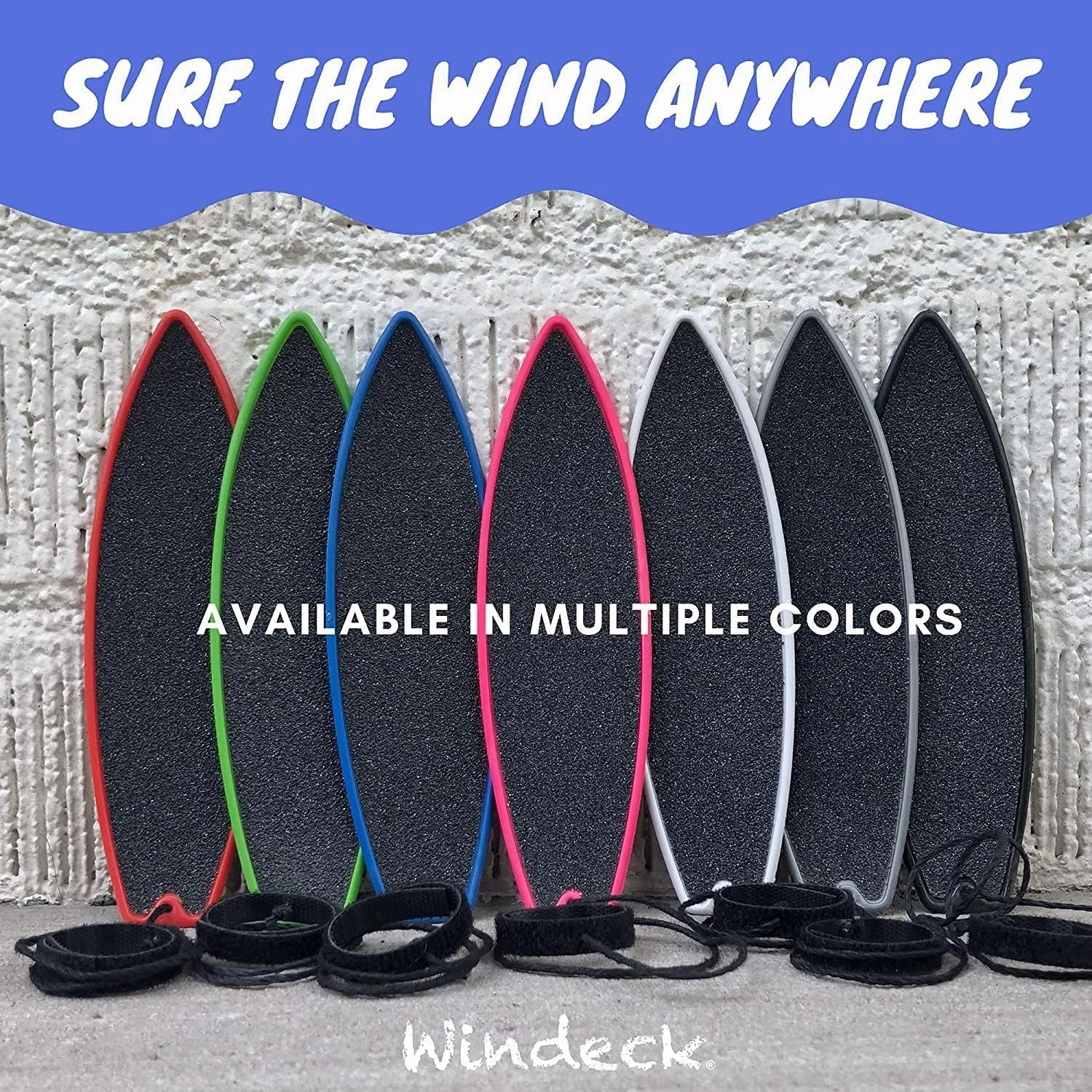 Finger Surfboard – Stealth Mini Hand Surf Toy for Air Surfing Tricks | Grip Tape   Leash | Ride Wind from Cars or Imagination | Fun Road Trip Gift for Skaters & Surfers (Blue, Green, & Red)