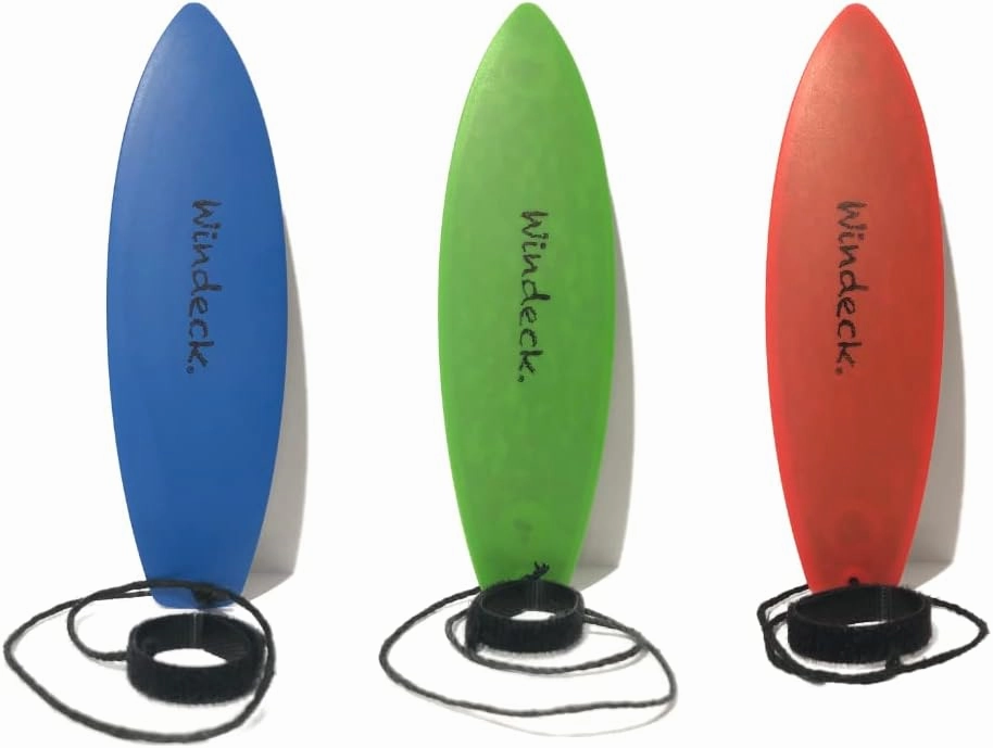 Finger Surfboard – Stealth Mini Hand Surf Toy for Air Surfing Tricks | Grip Tape   Leash | Ride Wind from Cars or Imagination | Fun Road Trip Gift for Skaters & Surfers (Blue, Green, & Red)