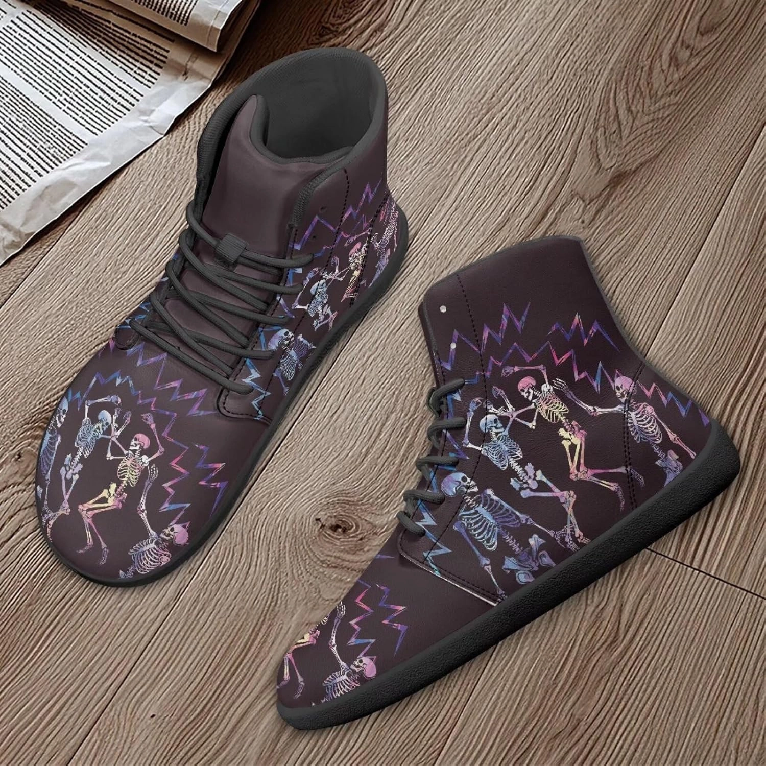 Fire Car Pattern Hiking Shoes Womens Outdoor Athletic Sports Shoes Walking Shoes Trail Running Shoes