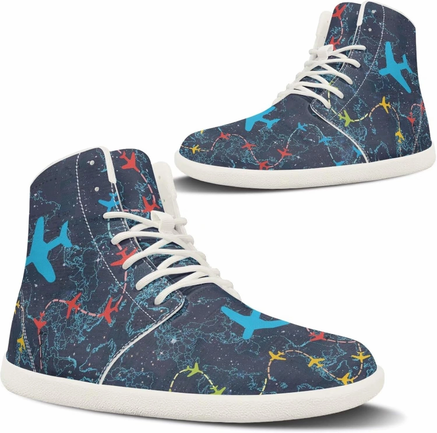 Fire Car Print Hiking Shoes Womens Outdoor Athletic Sports Shoes Walking Shoes Trail Running Shoes White Sole