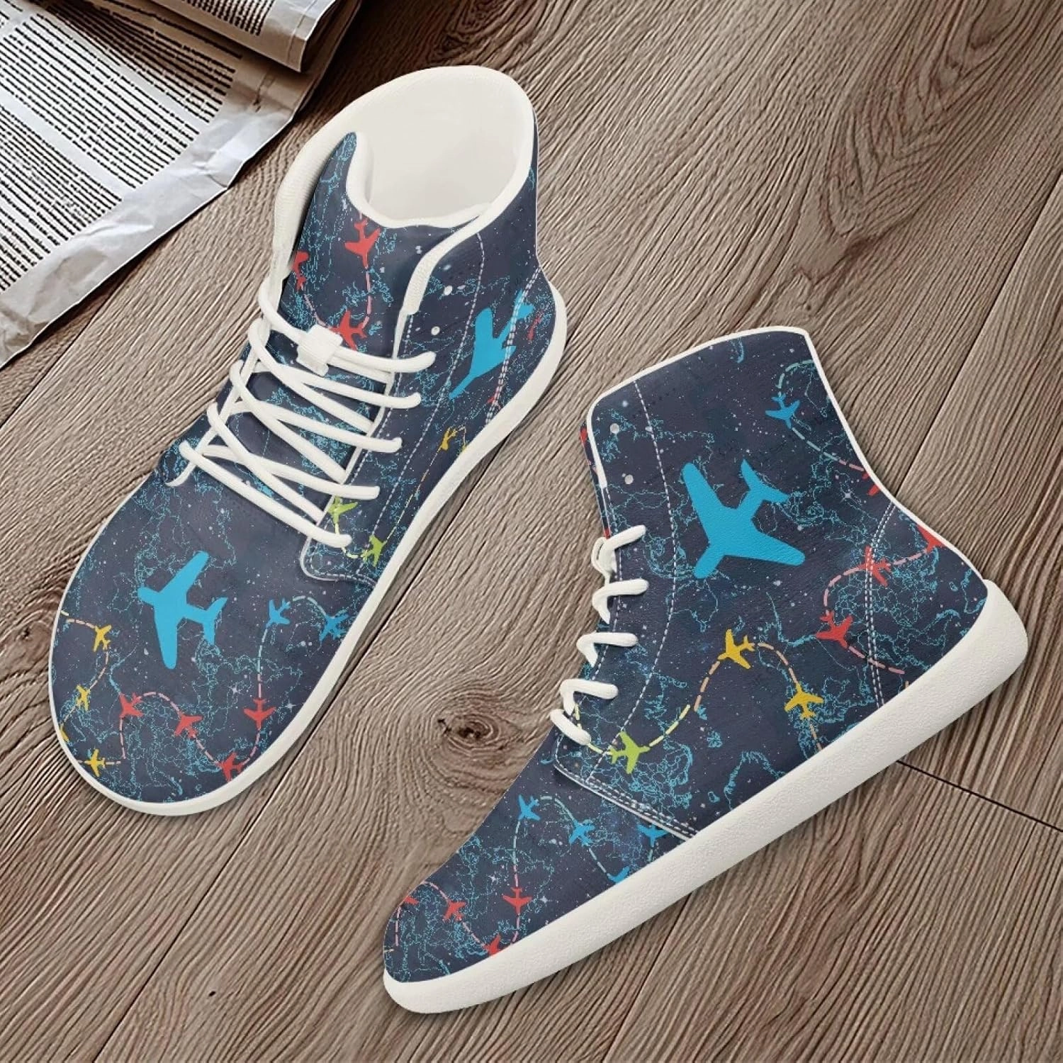 Fire Car Print Hiking Shoes Womens Outdoor Athletic Sports Shoes Walking Shoes Trail Running Shoes White Sole