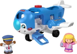 Fisher-Price Little People Musical Toddler Toy Travel Together Airplane with Lights Sounds & 2 Figures for Ages 1  Years