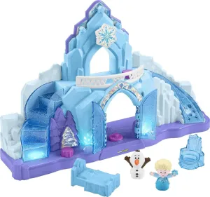 Fisher-Price Little People Toddler Toy Disney Frozen Elsa’s Ice Palace Musical Playset with Figures for Pretend Play Kids Ages 18  Months​