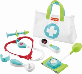 Fisher-Price Preschool Pretend Play Medical Kit 7-Piece Doctor Bag Dress Up Toys for Kids Ages 3  Years
