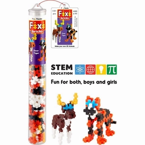 Fixi Bricks Jungle Tube 3 - Tiger and Deer - 110 Pieces (6-10 Years)