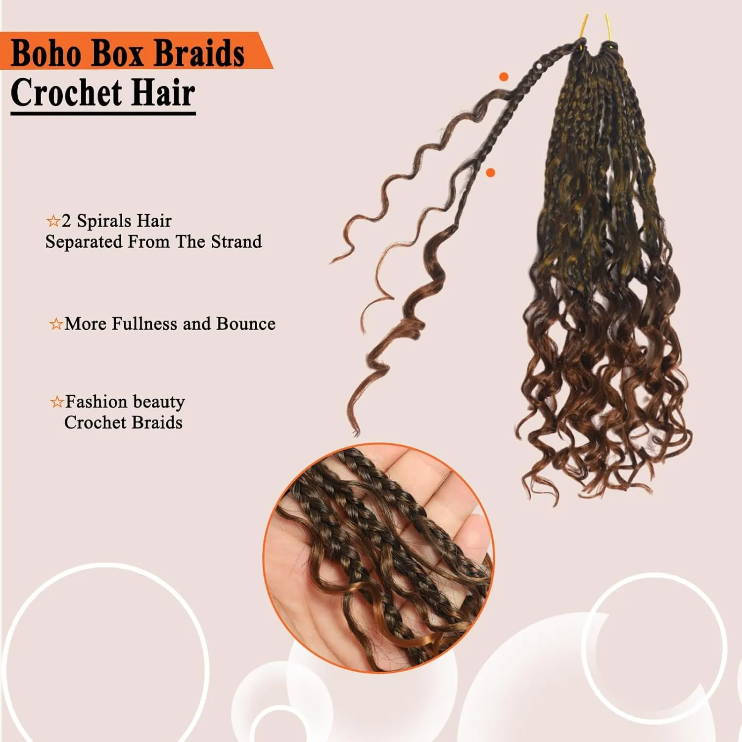 Flagship 10 Inch 9 Packs Boho Crochet Braids with Curly Ends Crochet Hair for Black Women,Short Ombre Bohomian Curly Box Braids Crochet Hair Extensions for Braids-T30