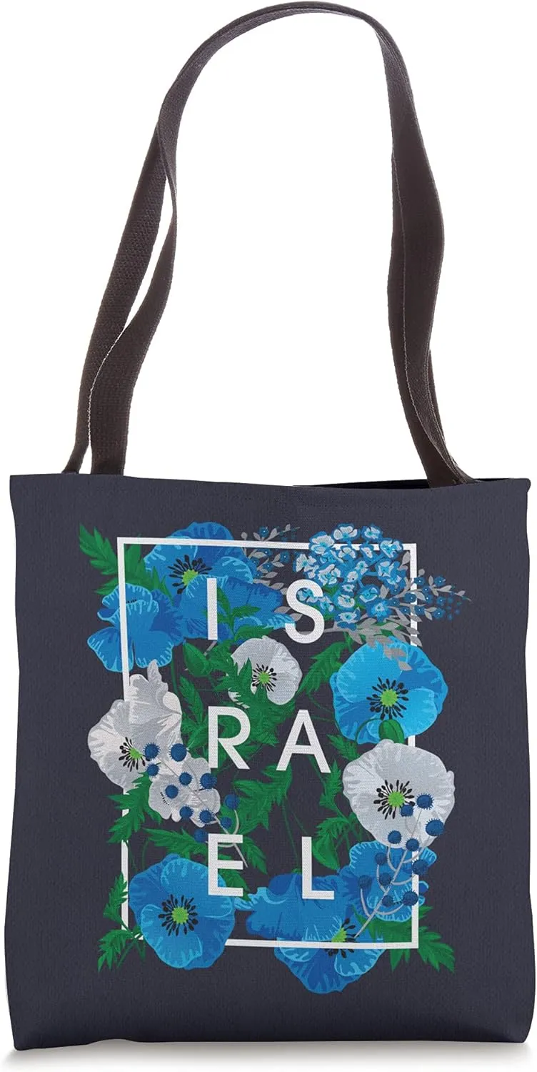 Flowers of Israel Word Art - Israeli Pride Tote Bag
