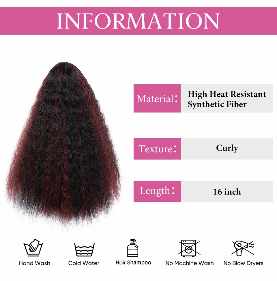 Fluffy Messy Curly Drawstring Long Ponytail Wigs Hair Extensions Wholesale