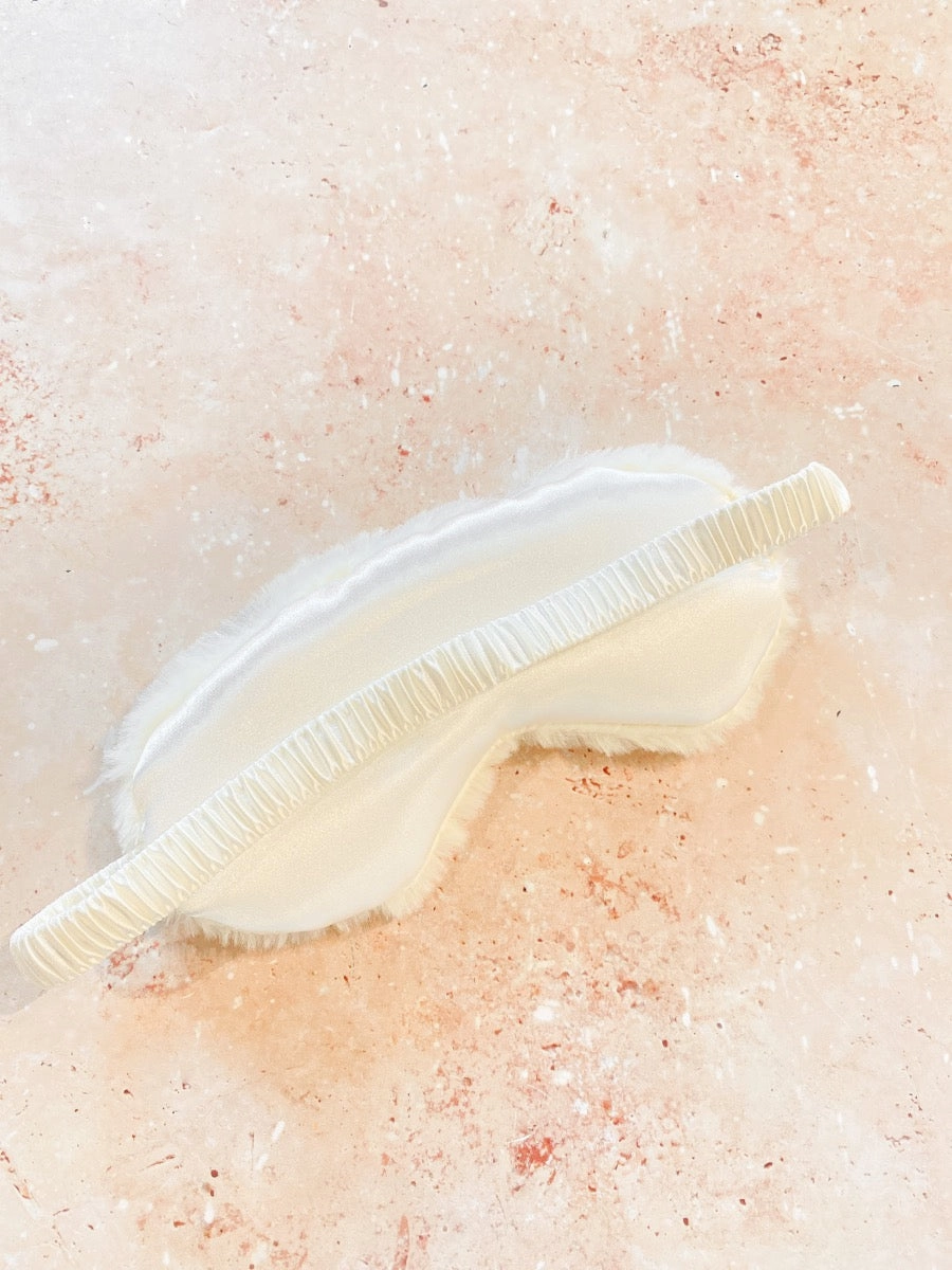 Fluffy Satin Eye Mask (2col)
