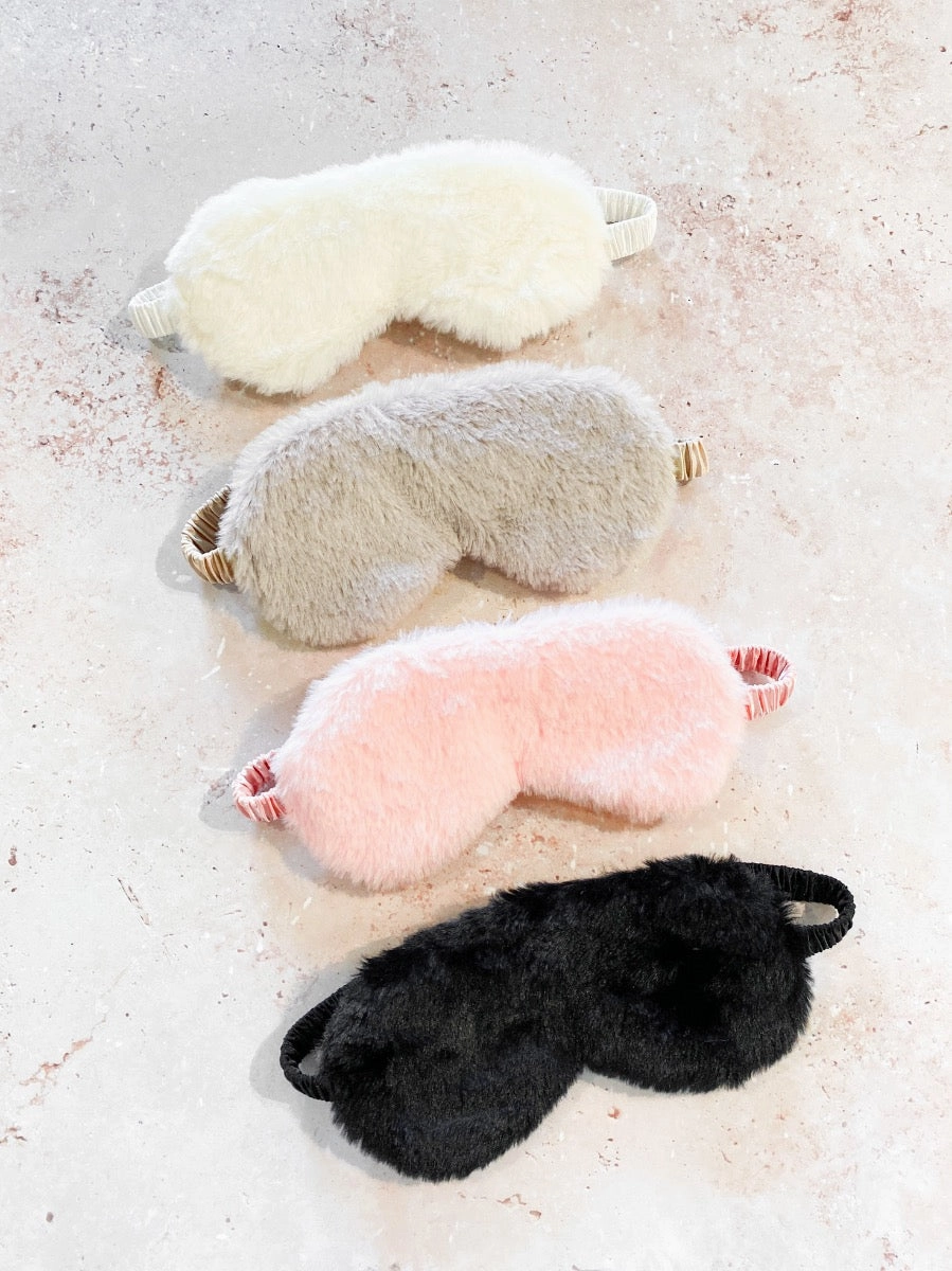 Fluffy Satin Eye Mask (2col)
