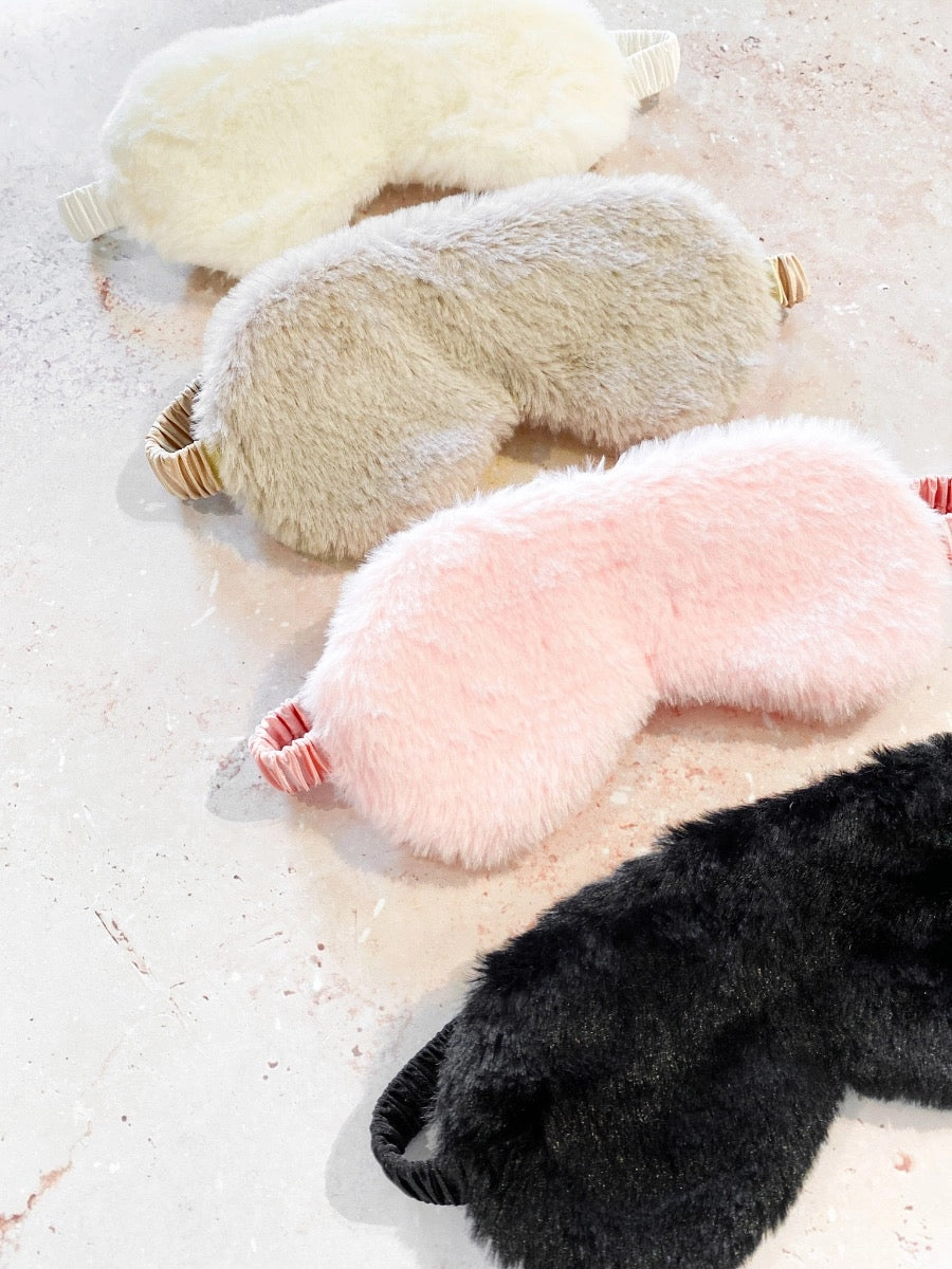Fluffy Satin Eye Mask (2col)
