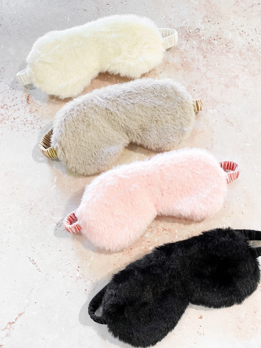 Fluffy Satin Eye Mask (2col)