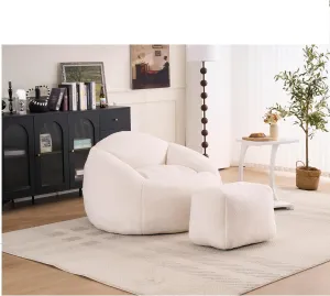 Foam Bean Bag Chairs for Adults/Teens with Filling,Bean Bag Lazy Sofa with Ultra Soft Chenille Cover, Bean Bag,Indoor & Outdoor